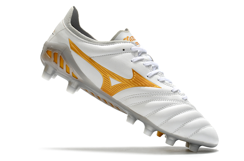 Mizuno Morelia Neo 3 FG White Gold Smoke Grey - Lightweight and Stylish Football Boots Mizuno Morelia Neo 3 FG White Gold Smoke Grey - Lightweight and Stylish Football Boots