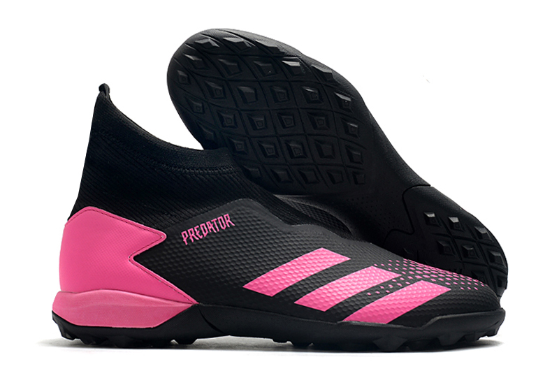 Adidas Predator 20.3 Laceless TF Black Pink | Lightweight Turf Soccer Shoes