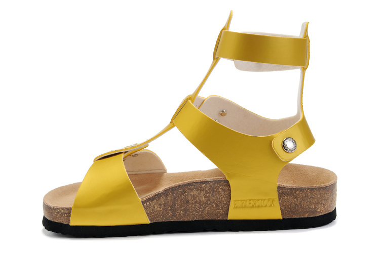 Birkenstock Chania Yellow Leather Sandals - Stylish Comfort for Summer