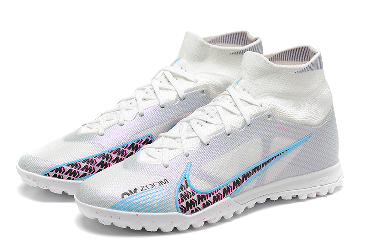 Nike Air Zoom Mercurial Superfly 9 TF White Blue Purple - Ultimate Performance Football Shoes