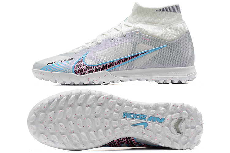 Nike Air Zoom Mercurial Superfly 9 TF White Blue Purple - Ultimate Performance Football Shoes