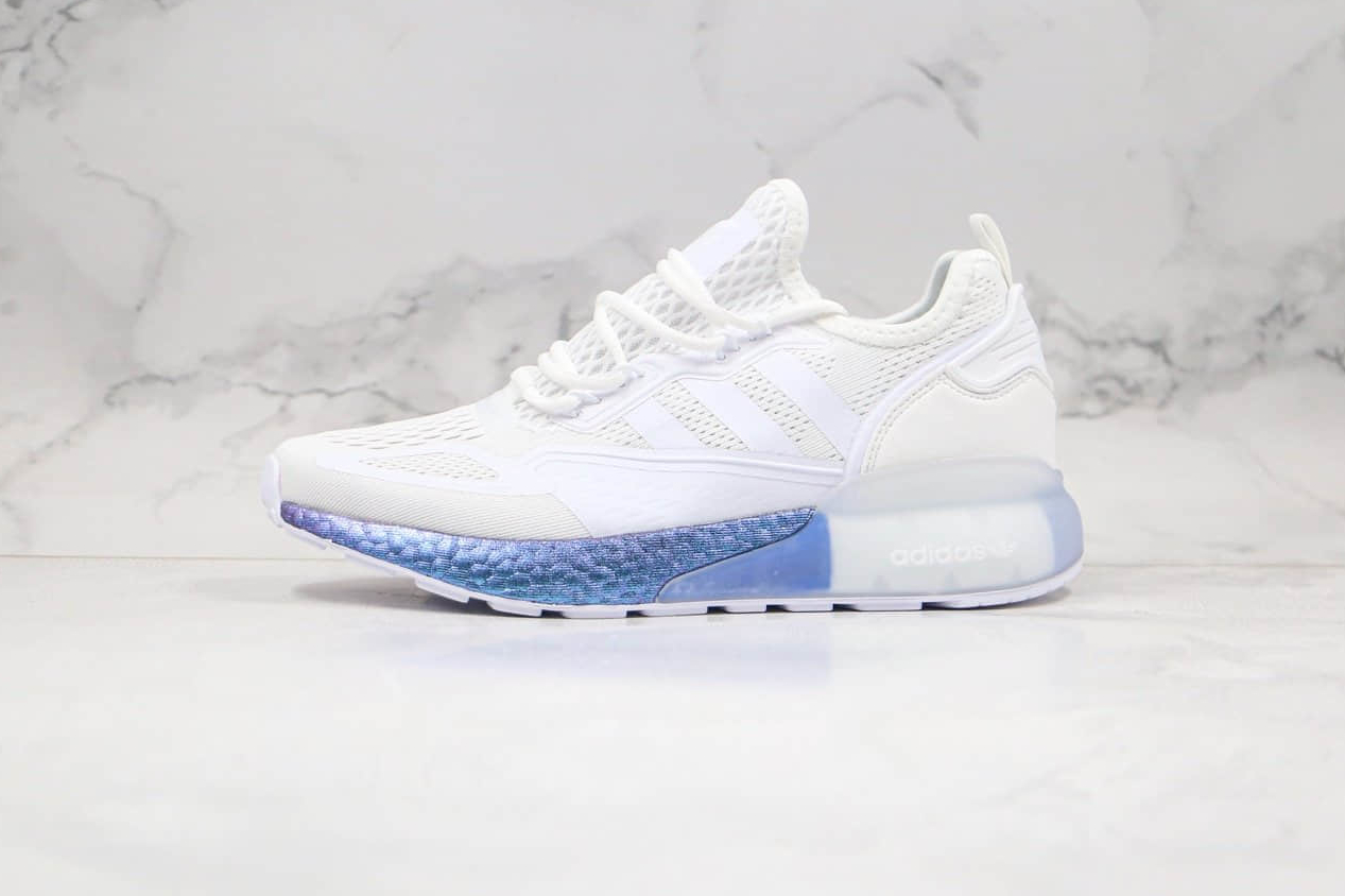 Adidas ZX 2K Boost White Boost Blue Violet Shoes - FV2928