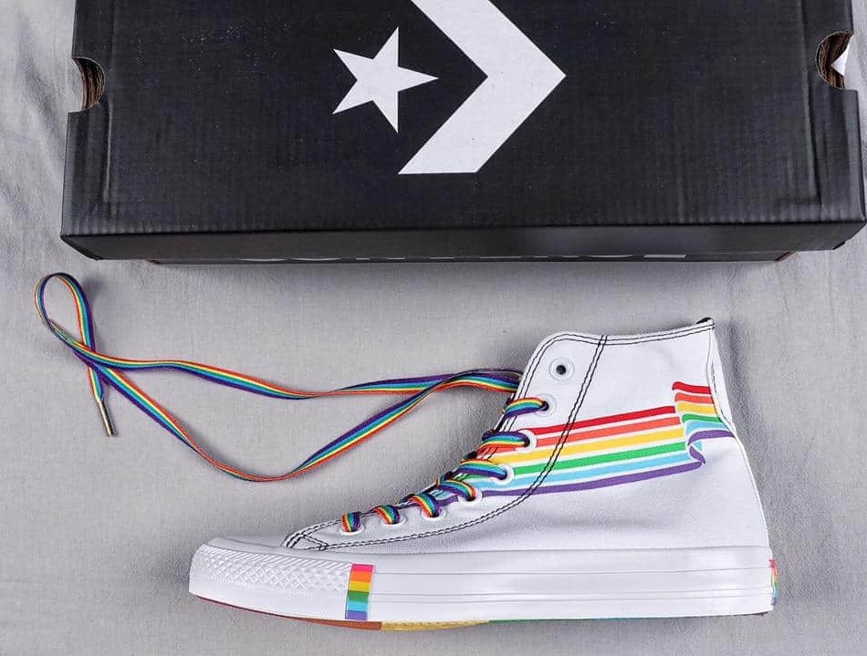Converse Custom Chuck Taylor All Star Pride White: Stand Out with Customized High Tops