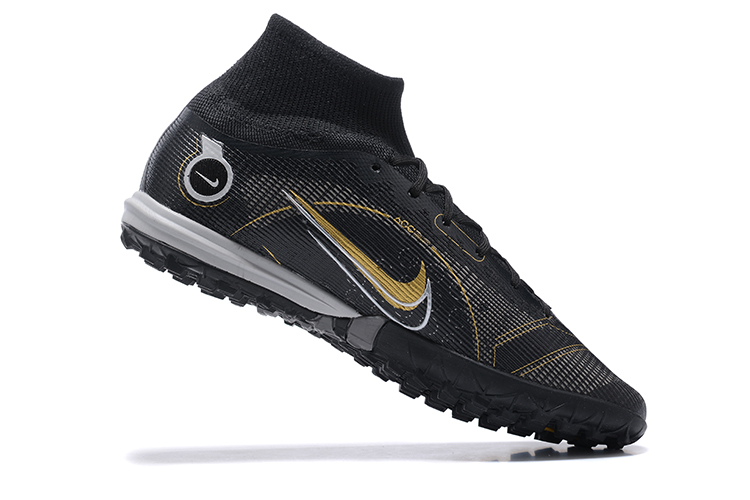 Nike Mercurial Superfly 8 'Shadow' Elite Turf Cleats - Black/Gold/Silver