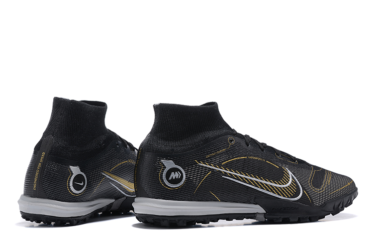 Nike Mercurial Superfly 8 'Shadow' Elite Turf Cleats - Black/Gold/Silver
