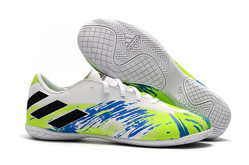 Adidas Nemeziz 19.4 IN White Green Black - Ultimate Indoor Soccer Shoes