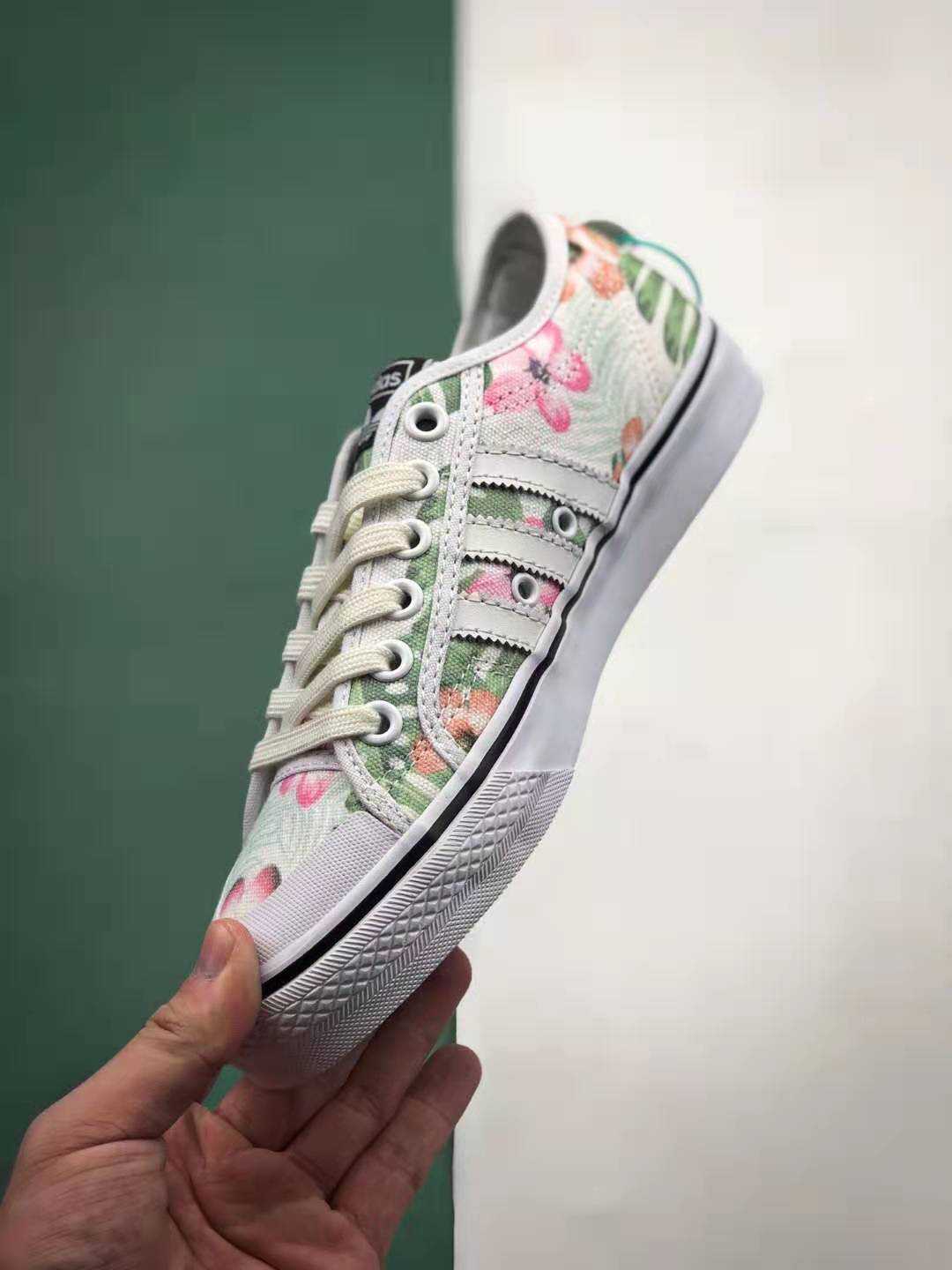 Adidas Nizza Low W 'Flowers/White' DB3415 - Stylish Floral Sneakers