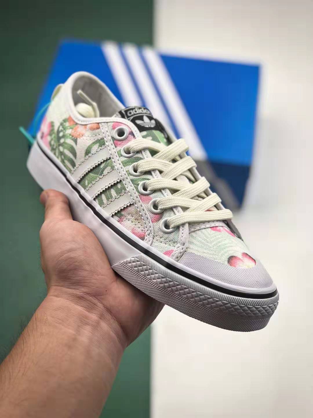 Adidas Nizza Low W 'Flowers/White' DB3415 - Stylish Floral Sneakers