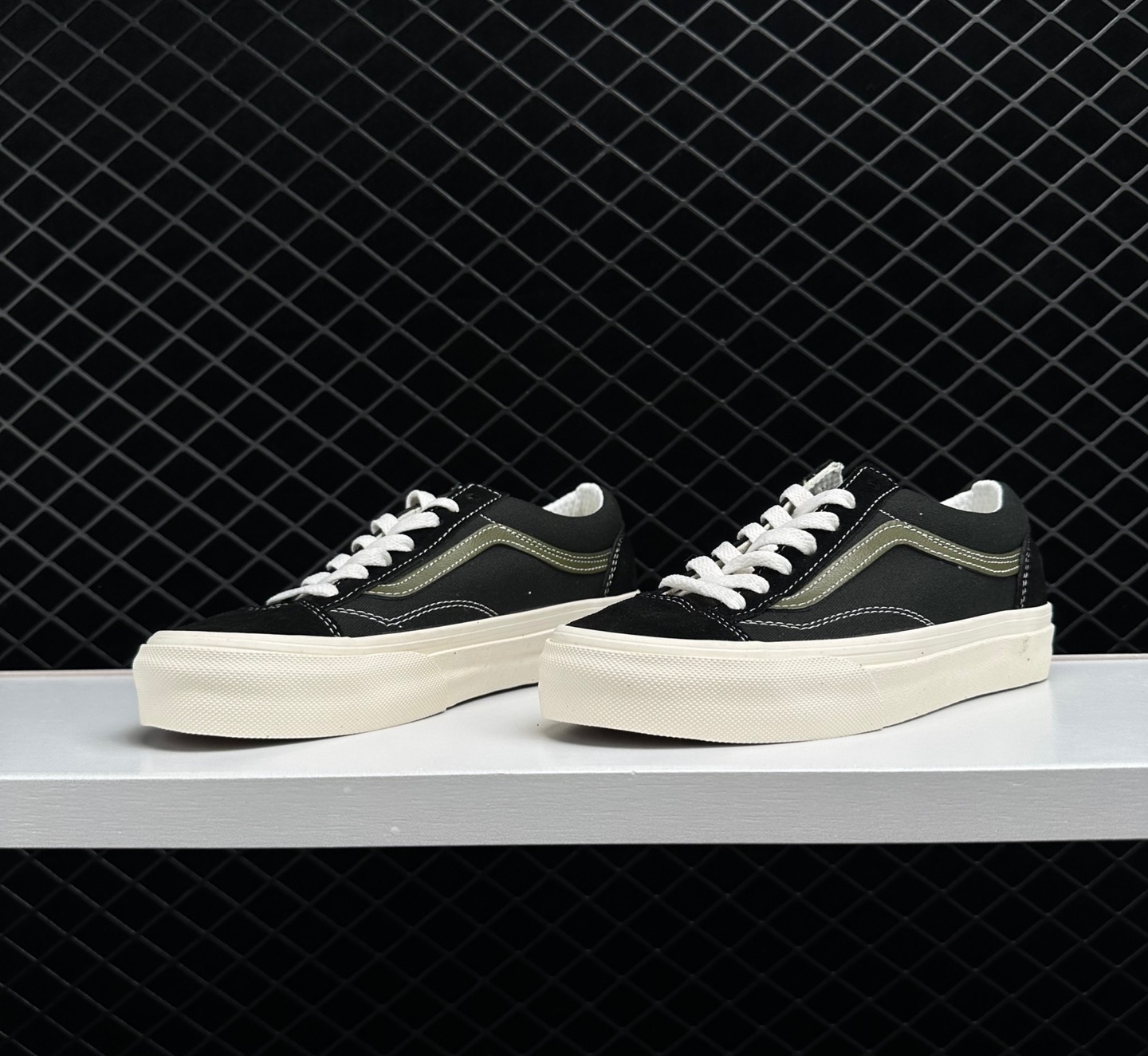 Vans Vintage Style 36 Black Gray Shoes | Classic Retro Design