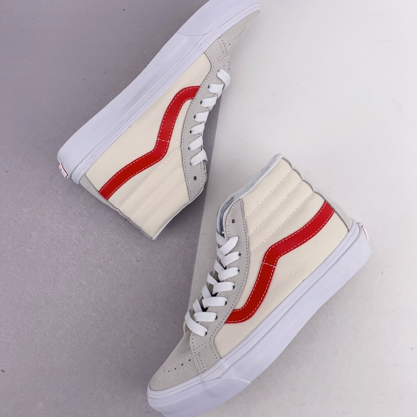 Vans SK8-HI Reissue Vr3 LX 'White Red' Sneakers - Limited Edition