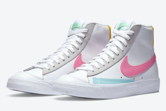 Nike Wmns Blazer Mid '77 Vintage White/Pink Glow-Pure Platinum | Shop Now