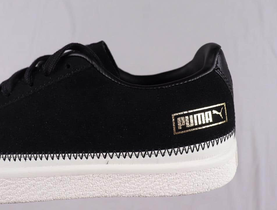Puma Suede Trim Retro Low Tops Casual Skateboarding Shoes Black 369639-01
