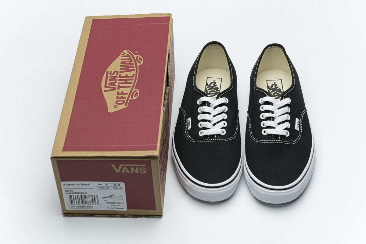 Vans Authentic Black VN000EE3BLK - Classic Style Sneakers for Men Vans Authentic Black VN000EE3BLK - Classic Style Sneakers for Men