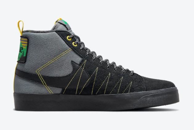 Nike SB Blazer Mid Premium 'Acclimate Pack' Cool Grey/Black-White-Yellow Strike - DC8903-001 | Stylish and Functional Sneakers
