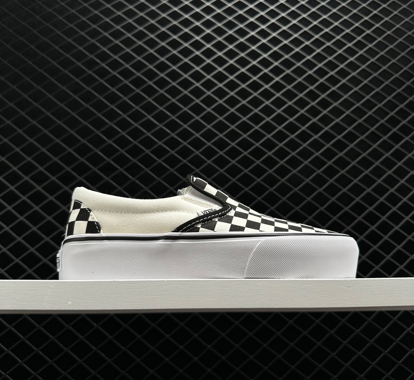 Vans Classic Slip-On Stackform 'Checkerboard - Black White' - Stylish Slip-On Sneakers
