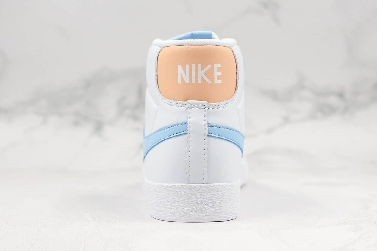 Nike Blazer Mid Vintage Suede White Psychic Blue Sunset Haze 917862 604 - Premium Retro Sneakers