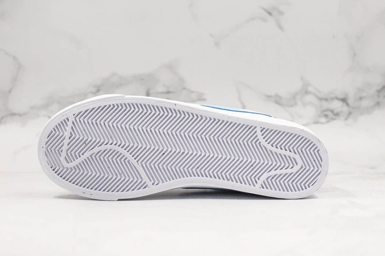 Nike Blazer Mid Vintage Suede White Psychic Blue Sunset Haze 917862 604 - Premium Retro Sneakers