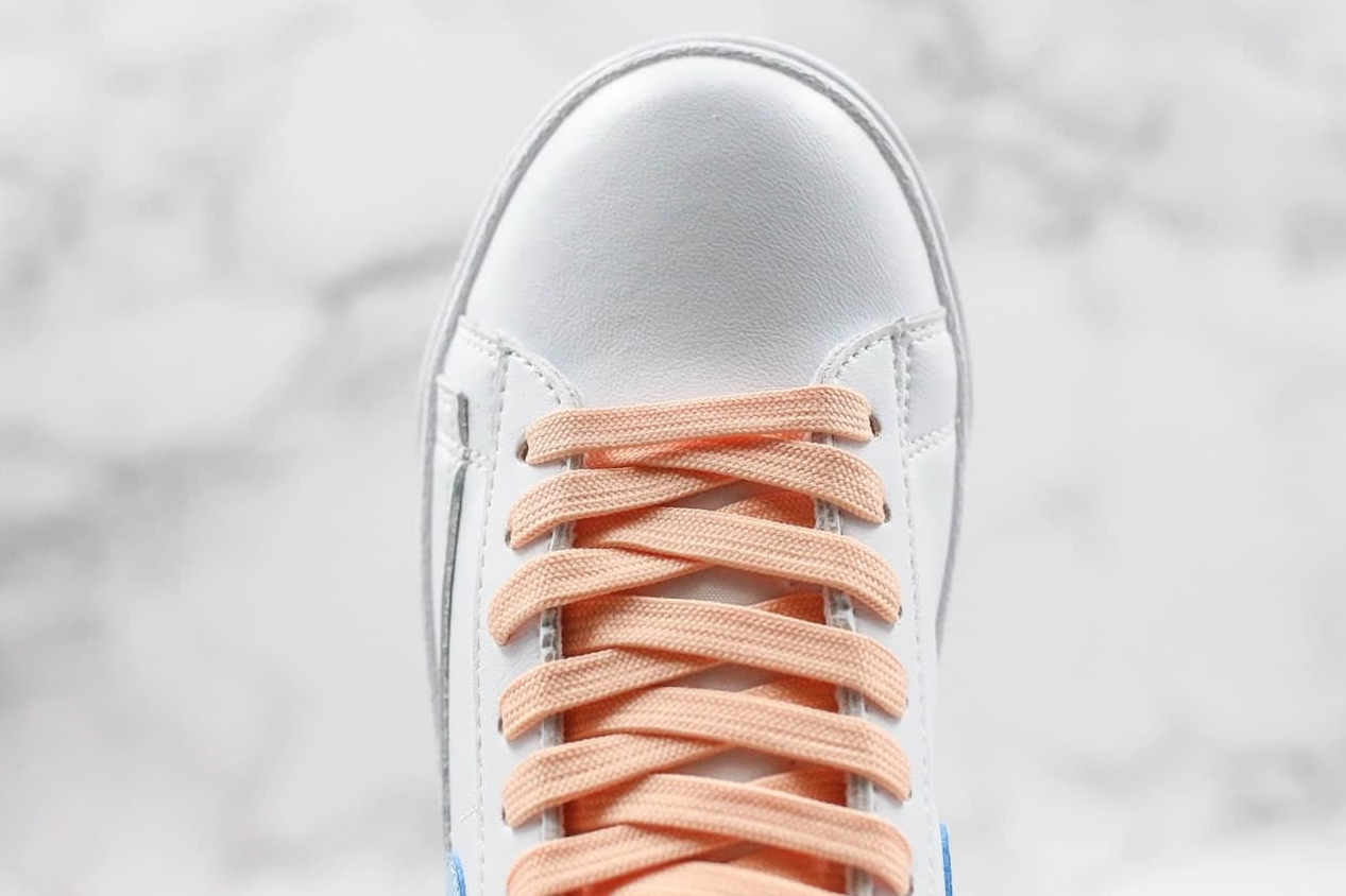 Nike Blazer Mid Vintage Suede White Psychic Blue Sunset Haze 917862 604 - Premium Retro Sneakers