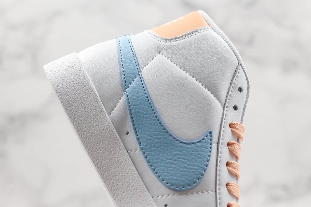 Nike Blazer Mid Vintage Suede White Psychic Blue Sunset Haze 917862 604 - Premium Retro Sneakers