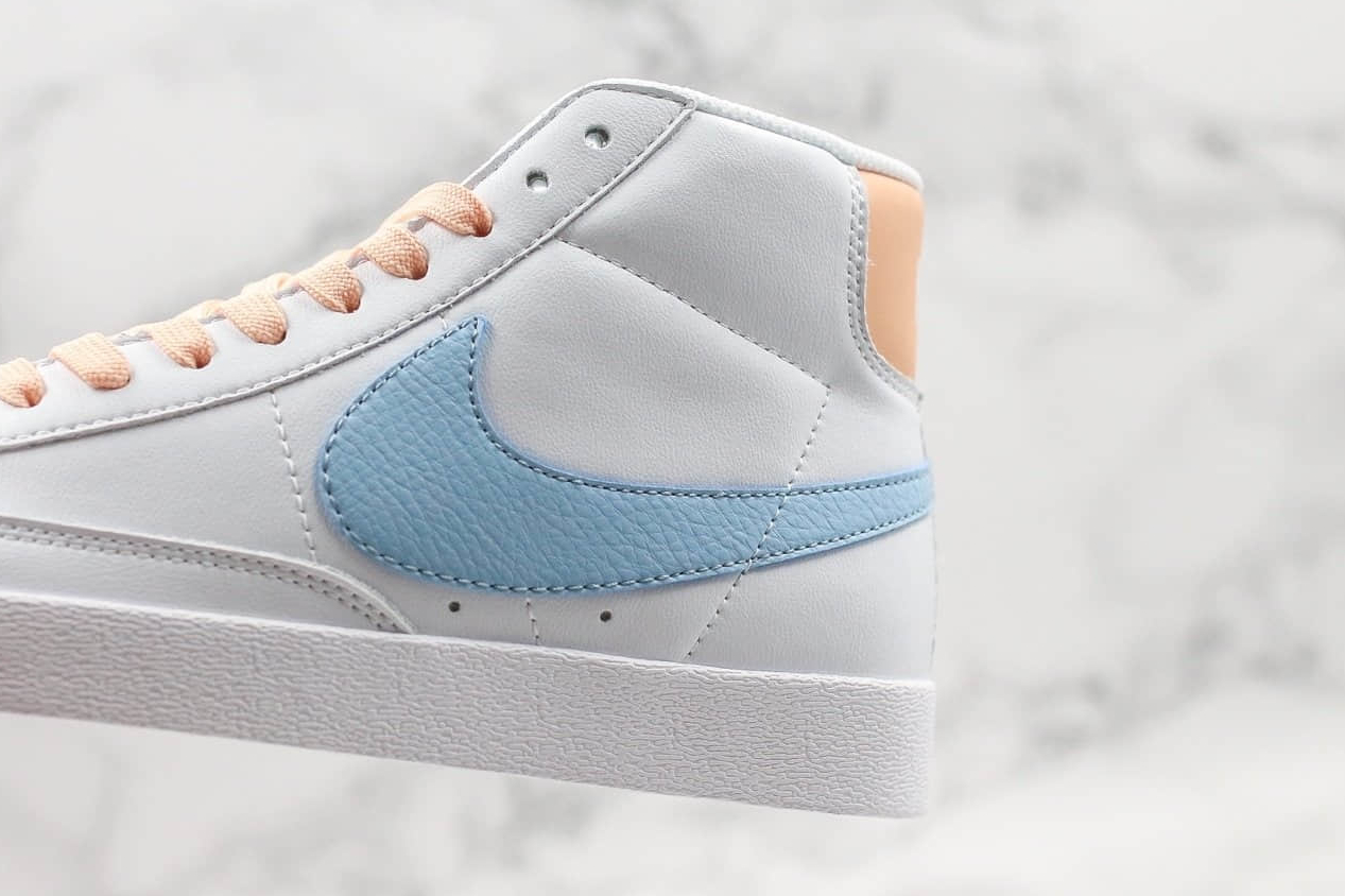 Nike Blazer Mid Vintage Suede White Psychic Blue Sunset Haze 917862 604 - Premium Retro Sneakers