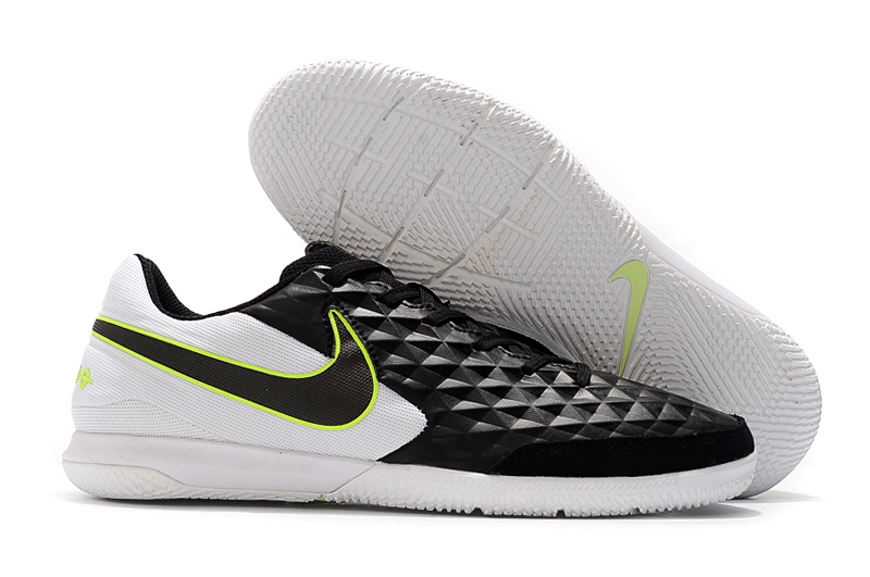 Nike Tiempo Lunar Legend VIII Pro IC Black White - Premium Indoor Soccer Shoes for Speed and Precision