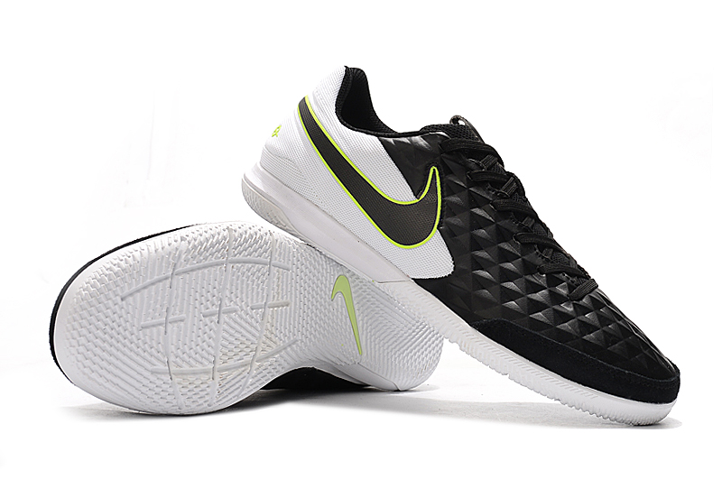 Nike Tiempo Lunar Legend VIII Pro IC Black White - Premium Indoor Soccer Shoes for Speed and Precision