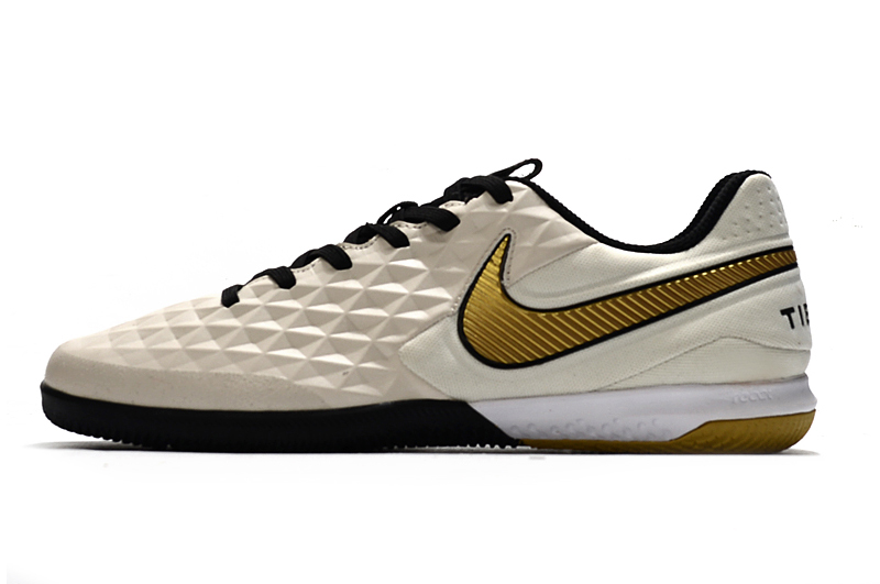Nike Tiempo Lunar Legend VIII Pro IC White Gold - Premium Indoor Soccer Shoes