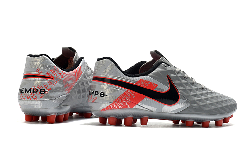 Nike Legend 8 Academy AG Artificial Grass 8 'Grey Red' AT6012-906 | Premium Soccer Cleats