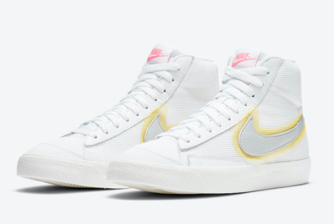 Nike Blazer Mid 77 Vintage Cotton Waffle White University Gold CZ8105-100 | Stylish Retro Sneakers