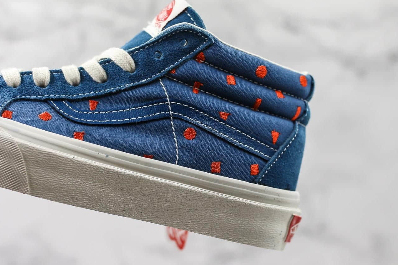 Vans OG SK8-Mid LX Blue Geometry Pattern - Shop Now at [Website Name]