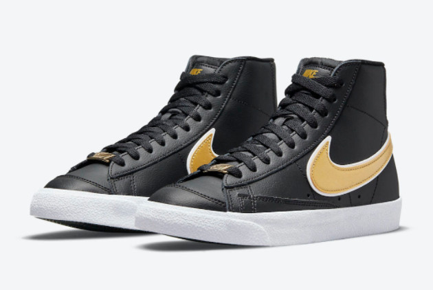Nike Blazer Mid 77 Gold Metallic Swoosh DH0070-001 | Limited Edition Nike Blazer Mid 77 Gold Metallic Swoosh DH0070-001 | Limited Edition