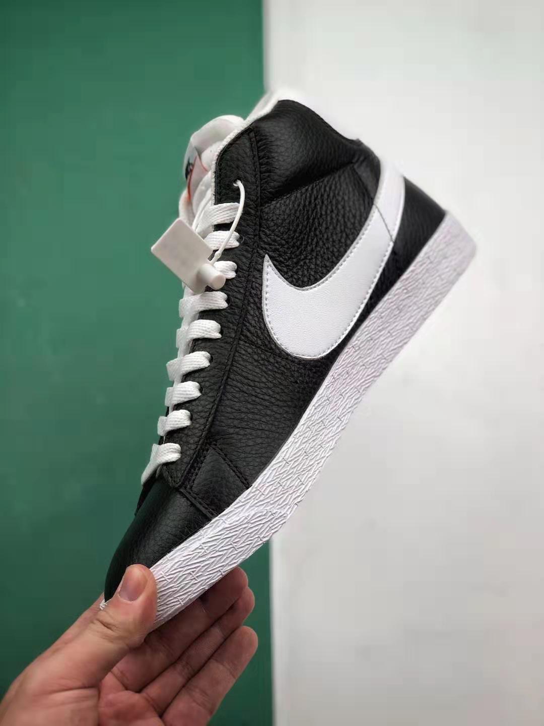 Nike SB Blazer Mid Leather Vintage Black 525366-002 Running Shoes