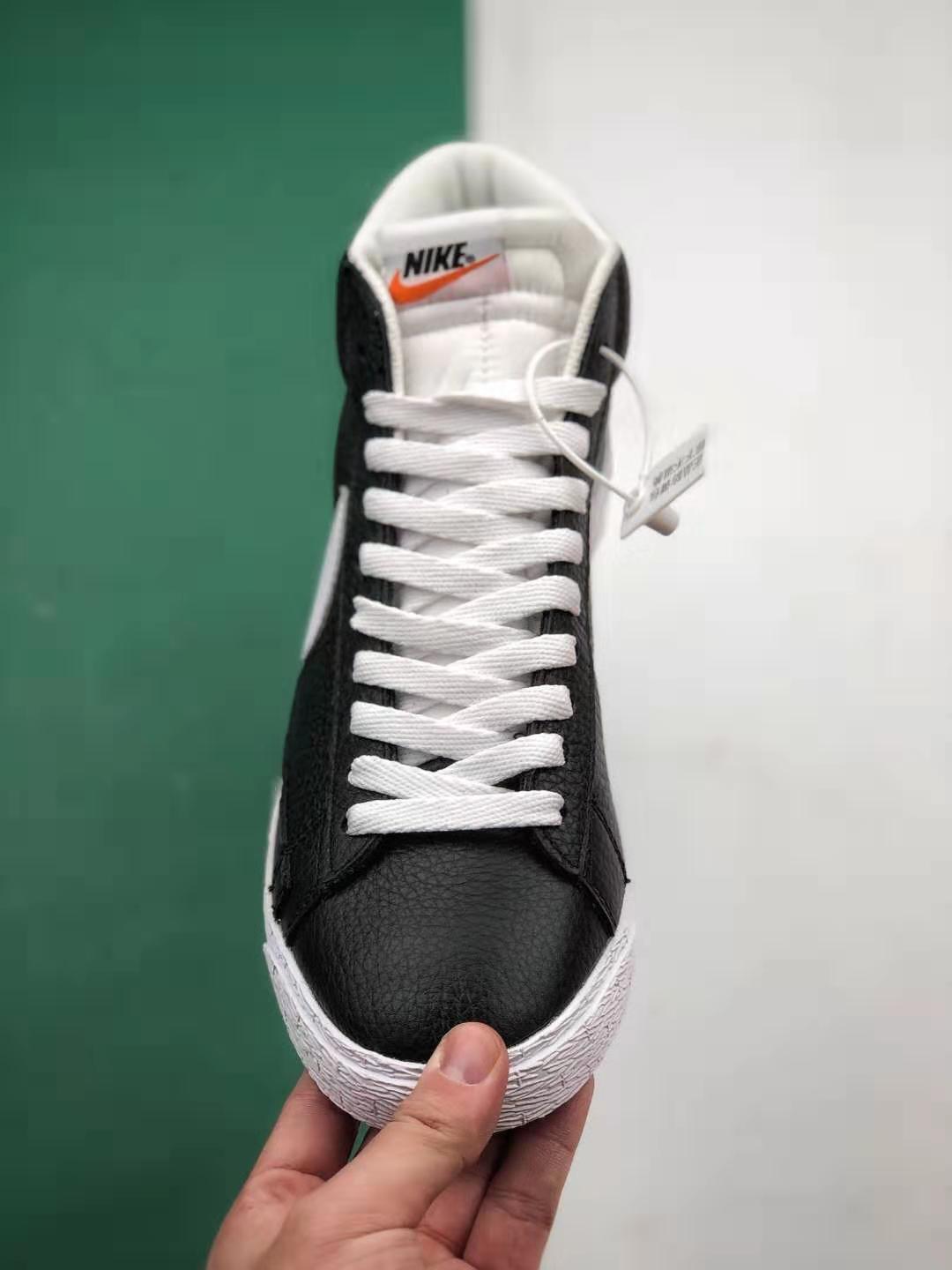 Nike SB Blazer Mid Leather Vintage Black 525366-002 Running Shoes