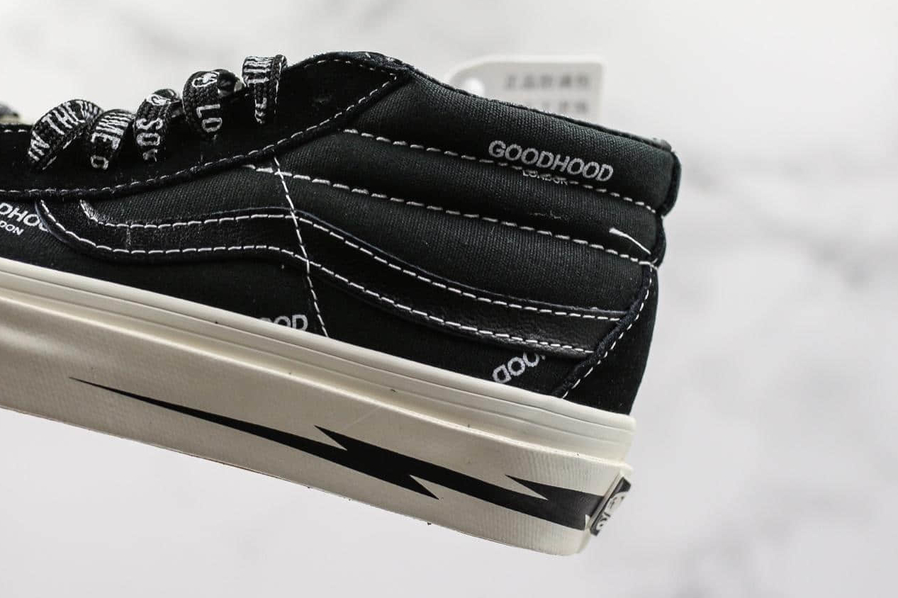 Vans Goodhood x Vault OG Sk8-Mid LX Retro Sneakers, Black White | VN0A3ZCDRJZ