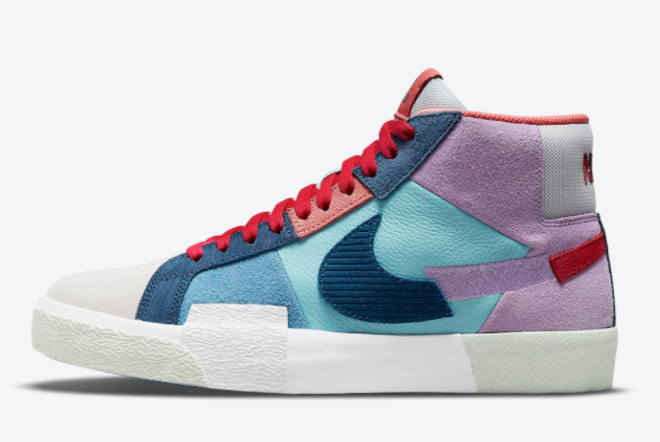 Nike SB Blazer Mid 'Mosaic Pack' Multi-Color DA8854-500 - Trendy and Colorful Skate Shoes