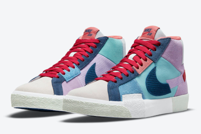 Nike SB Blazer Mid 'Mosaic Pack' Multi-Color DA8854-500 - Trendy and Colorful Skate Shoes