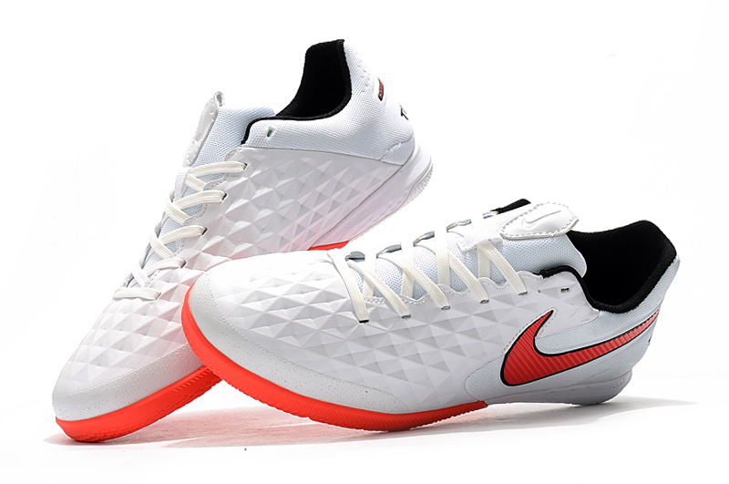 Nike Tiempo Lunar Legend VIII Pro IC White Orange - High-Performance Indoor Soccer Shoes