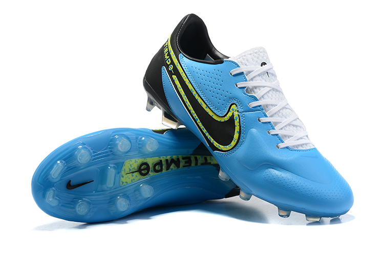 Nike Tiempo Legend 9 Elite FG Blue Yellow Black Soccer Cleats | Premium Quality & Style