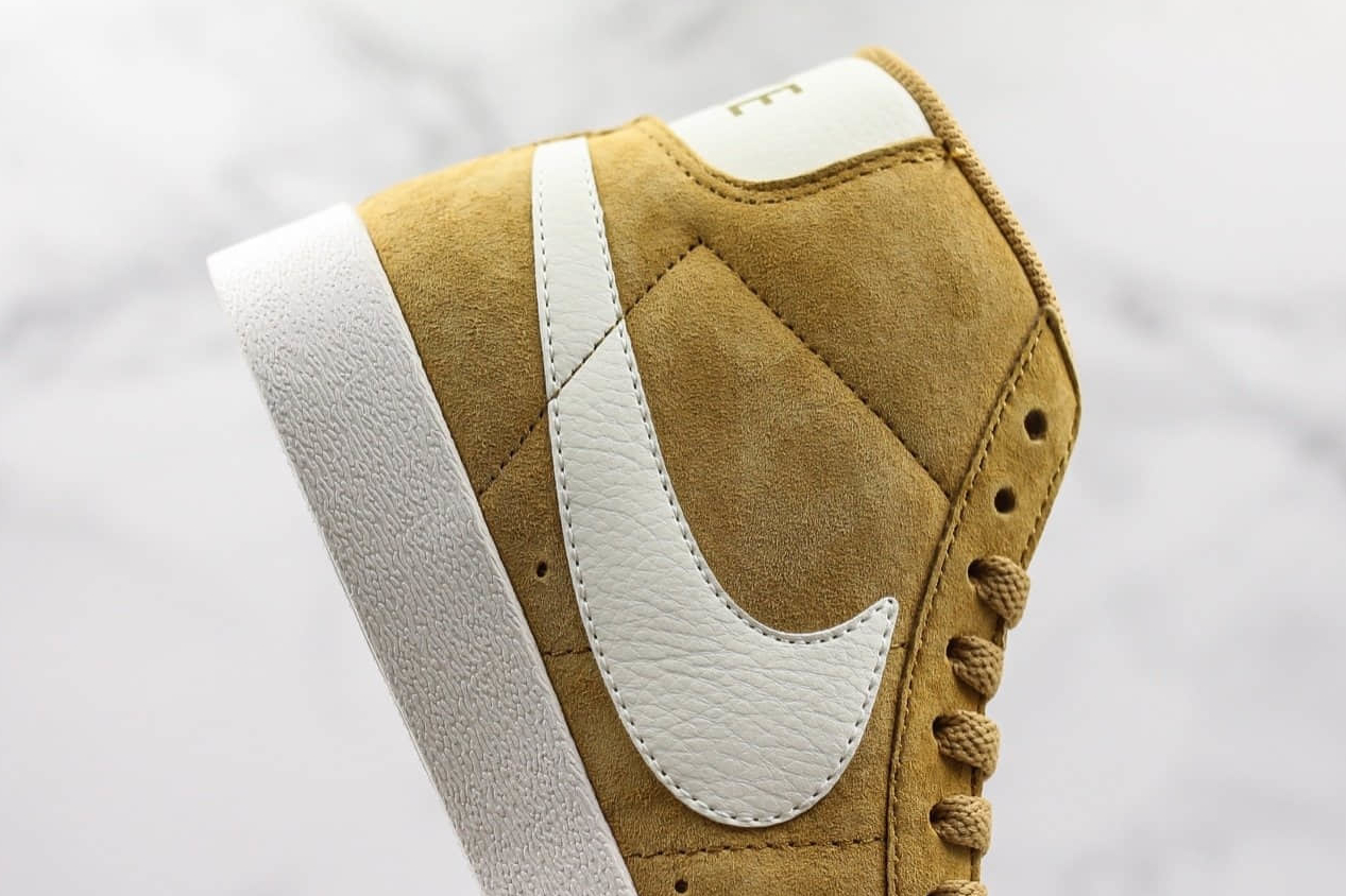 Nike Blazer Mid 77 Suede Vintage Elemental Gold Sail Black 917862 700 - Retro Sneakers for Stylish Comfort