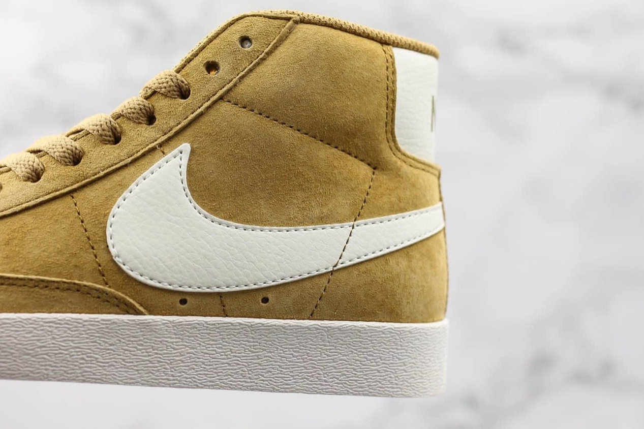 Nike Blazer Mid 77 Suede Vintage Elemental Gold Sail Black 917862 700 - Retro Sneakers for Stylish Comfort