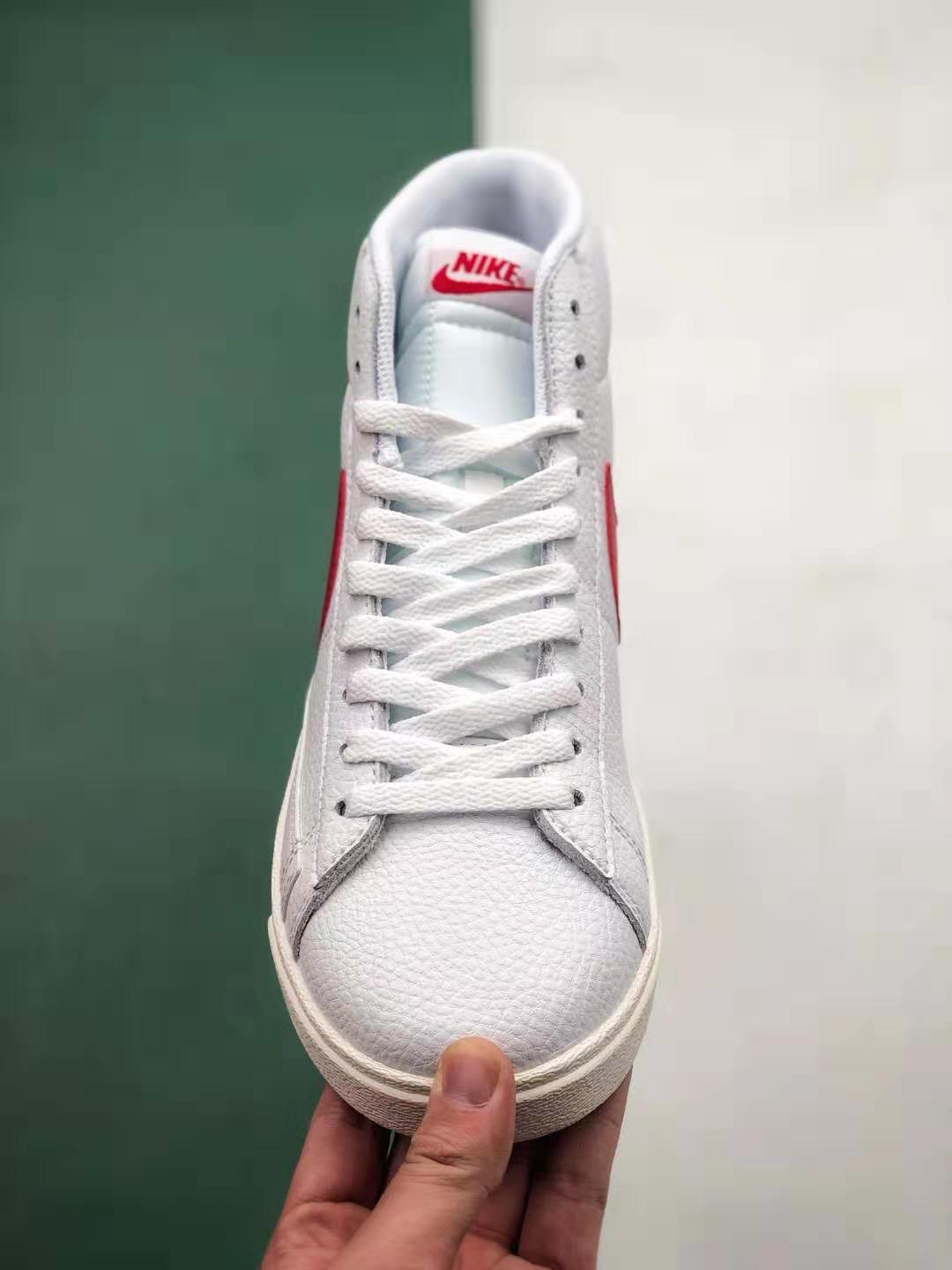 Nike Blazer Mid Vintage Suede White Gym Red Sail AV9376 105- Premium Sneakers for a Classic Look