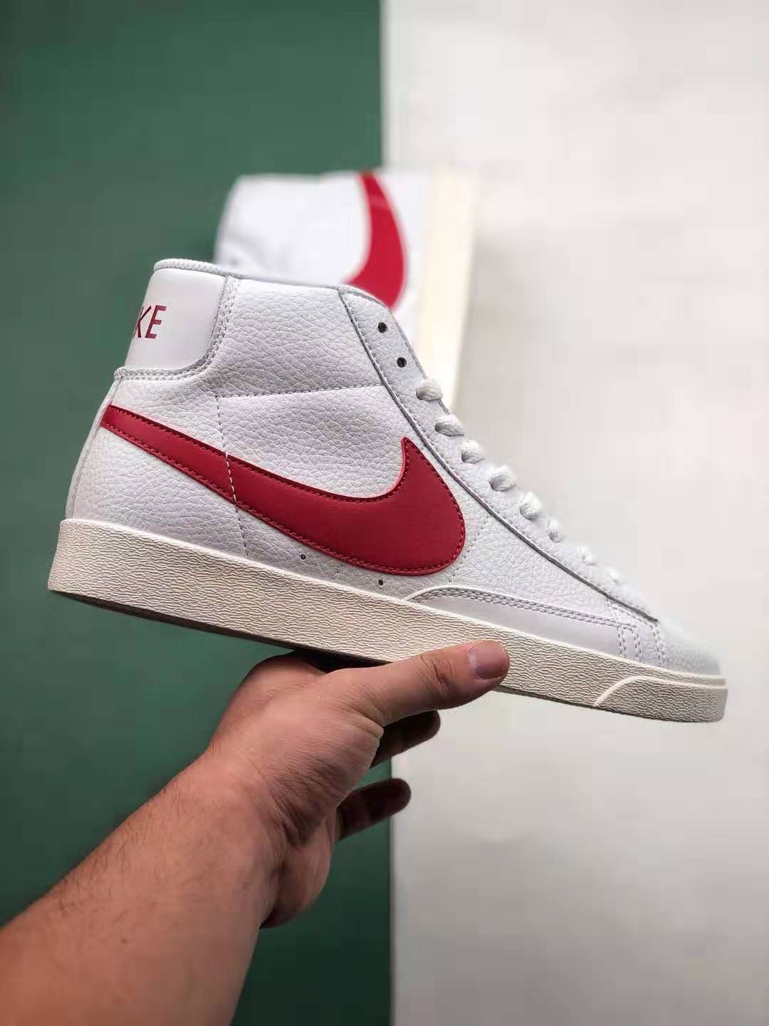 Nike Blazer Mid Vintage Suede White Gym Red Sail AV9376 105- Premium Sneakers for a Classic Look