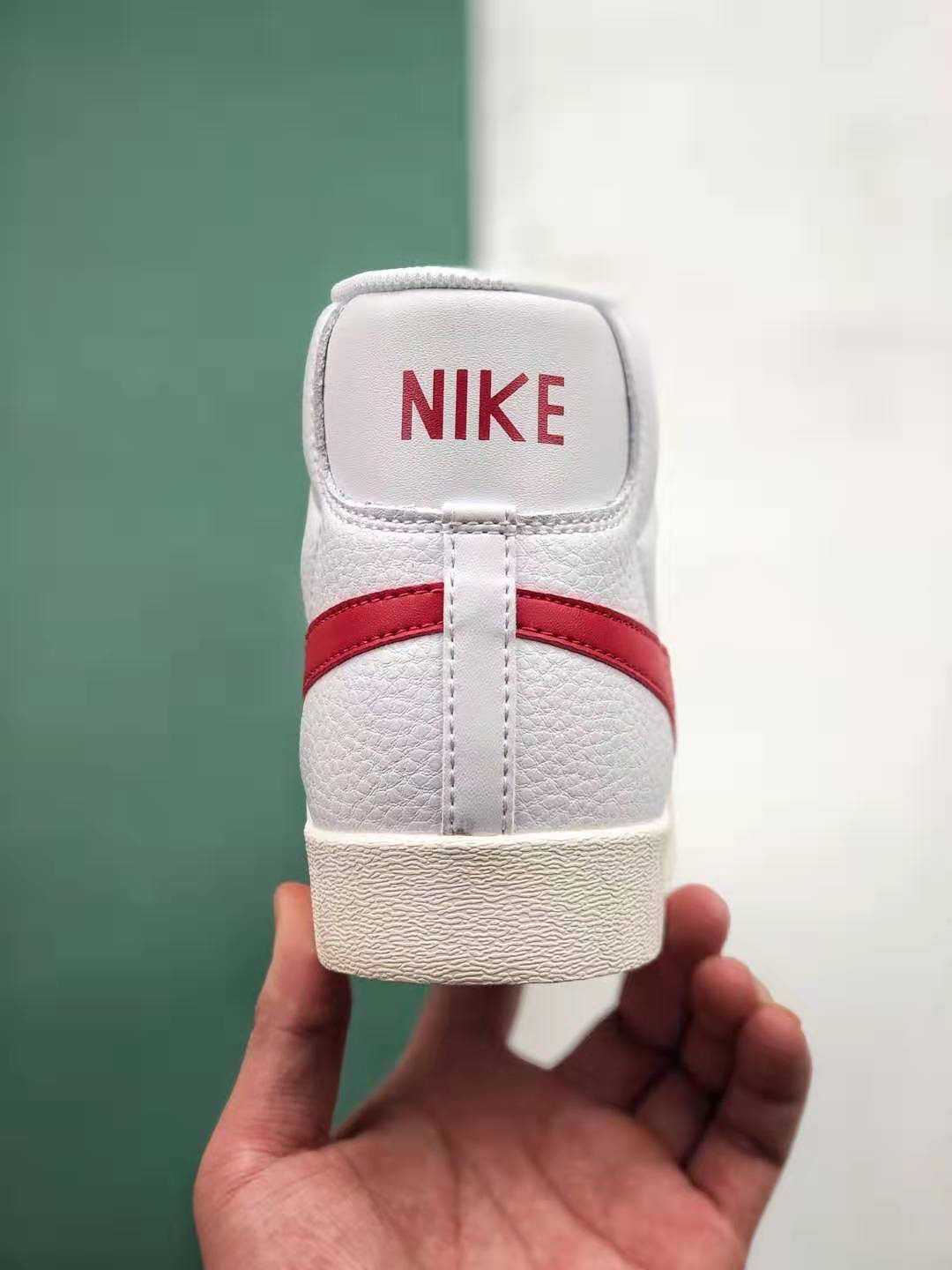 Nike Blazer Mid Vintage Suede White Gym Red Sail AV9376 105- Premium Sneakers for a Classic Look