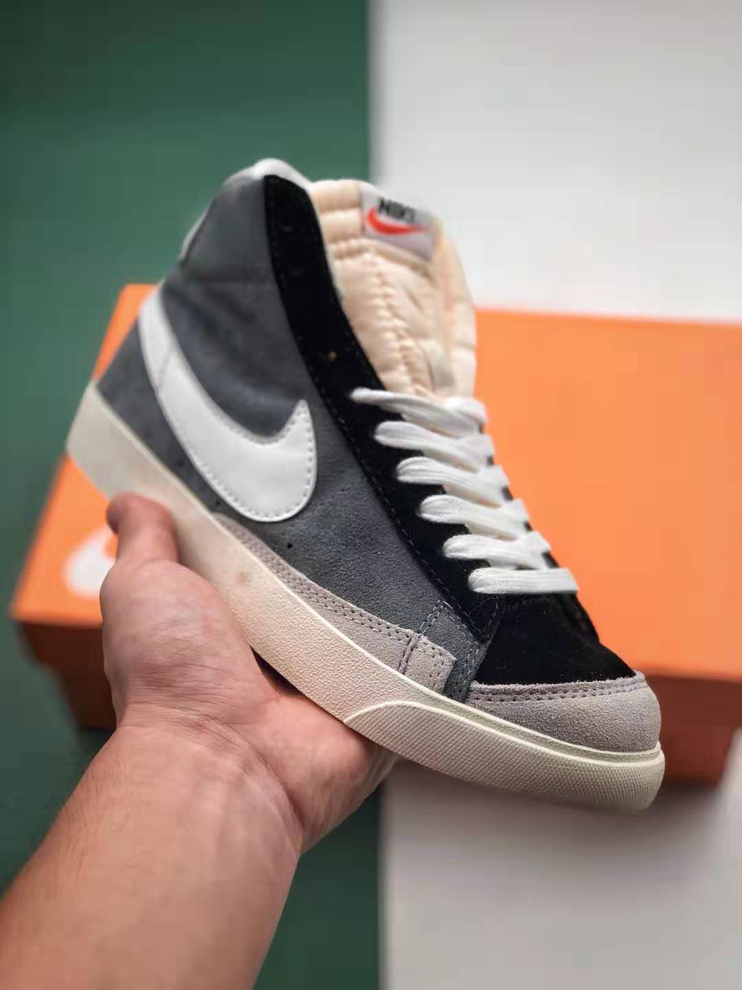 Nike Blazer Mid 77 Vintage Cool Grey Black - CI1167-001 | Shop now at [Website Name]