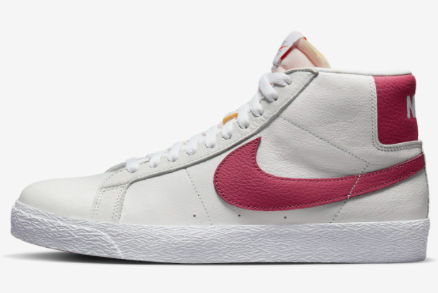 Nike SB Blazer Mid Sweet Beet White/Sweet Beet DR8190-161 - Stylish and Bold Sneakers for Skateboarding