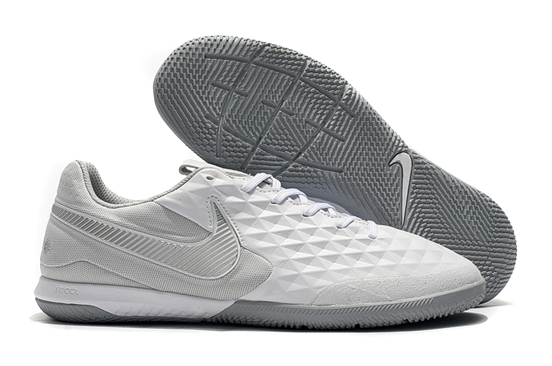 Nike Tiempo React Legend 8 Pro IC - White Silver AT6134-100: Superior Indoor Comfort for Optimal Performance