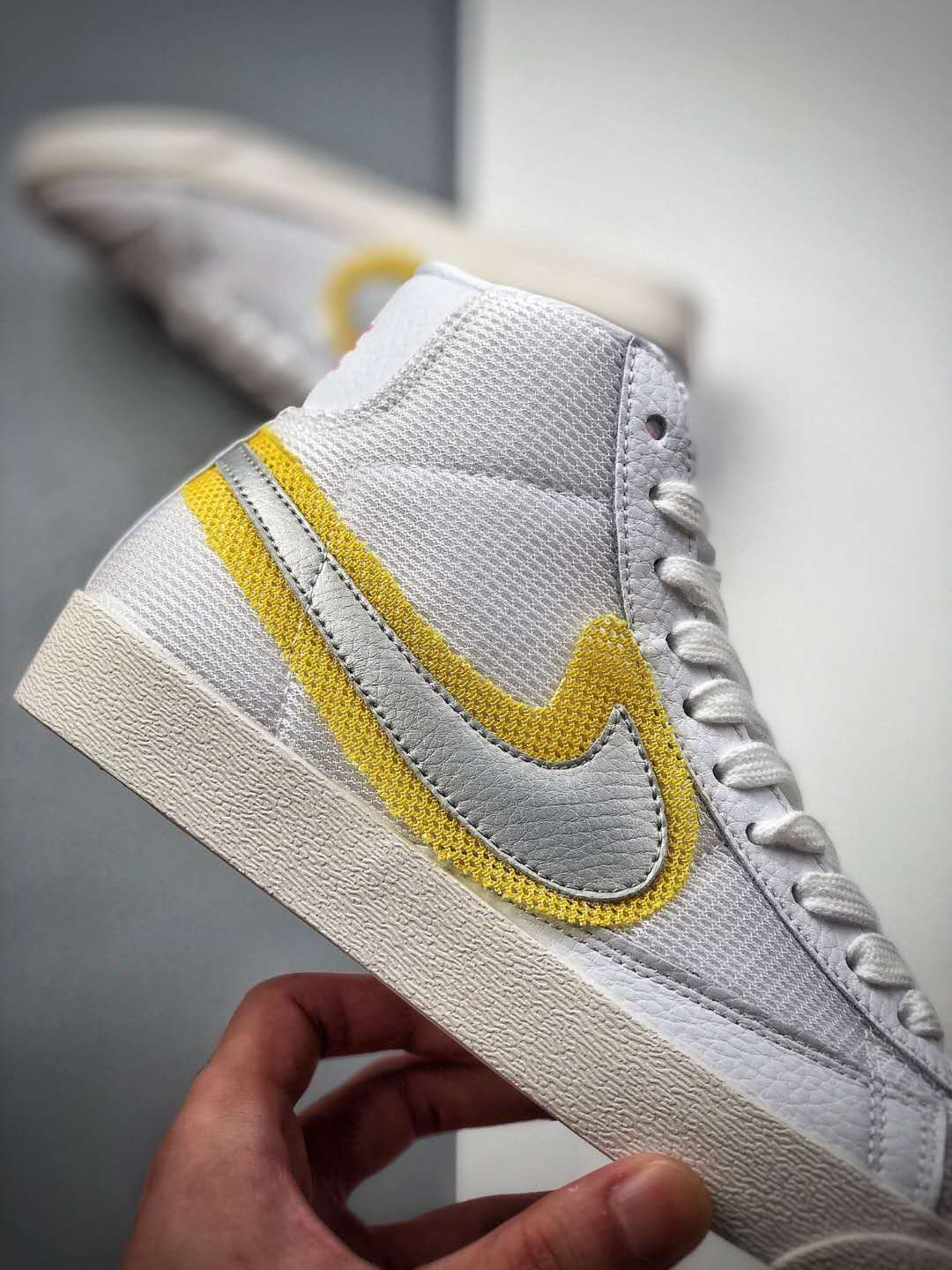 Nike Blazer Mid Vintage '77 'Cotton Waffle - White University Gold': Top Retro Sneakers