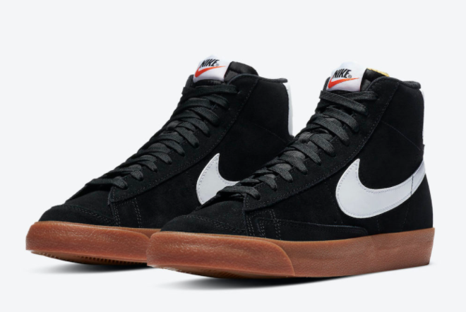 Nike Blazer Mid '77 Vintage Suede 'Black Gum' CI1172-003 - Classic Style with Sleek Black and Gum Accents